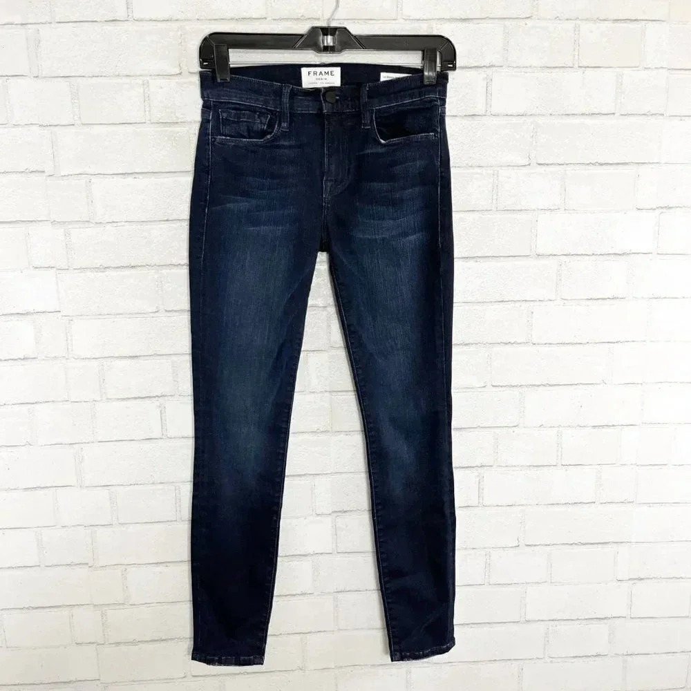 Frame Dark Wash Le Skinny De Jeanne Crop Women's Waist Size 26